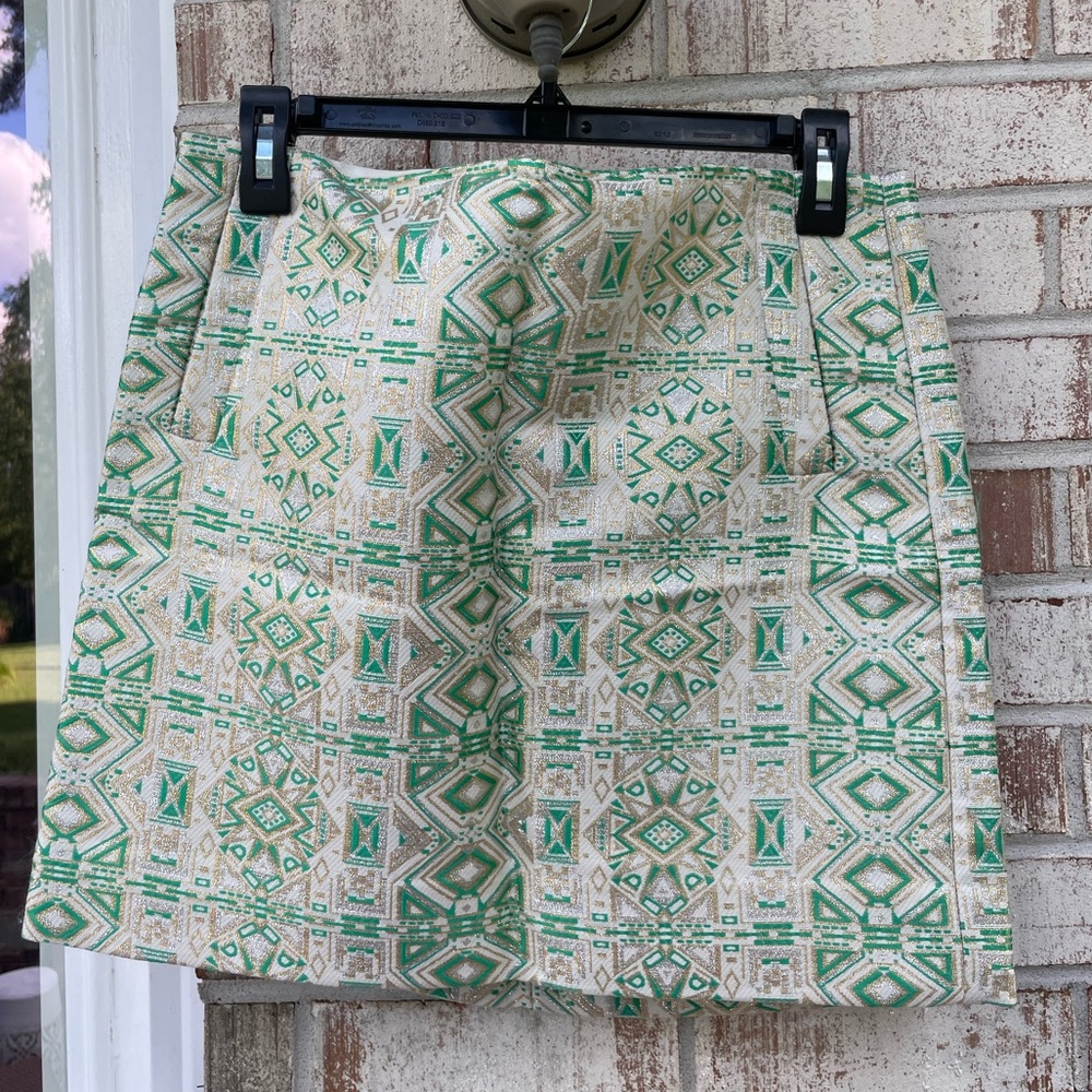 J.Crew Metallic Mini Skirt Size 6